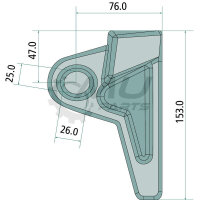 Koppelhaken (schwere Ausführung) Satz gerade, Haken und Ösen geschmiedet Euroaufnahme