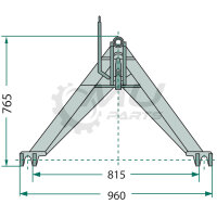 Schlepperdreieck Kat.2 - 1400kg