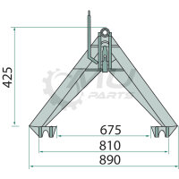 Schlepperdreieck Kat.1 - 1200kg