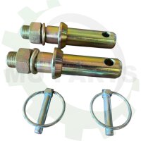 2x Unterlenkerbolzen Kat. 2 Ø28 mm zum Schrauben