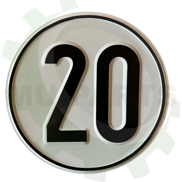 20 km/h Geschwindigkeitsschild Blech geprägt/foliert