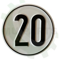 20 km/h Geschwindigkeitsschild Blech geprägt/foliert