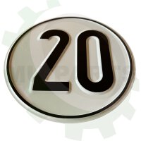 20 km/h Geschwindigkeitsschild Blech geprägt/foliert