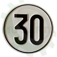 30 km/h Geschwindigkeitsschild Blech geprägt/foliert