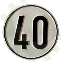 40 km/h Geschwindigkeitsschild Blech geprägt/foliert