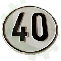 40 km/h Geschwindigkeitsschild Blech geprägt/foliert