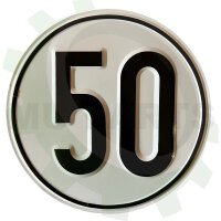 50 km/h Geschwindigkeitsschild Blech geprägt/foliert