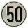 50 km/h Geschwindigkeitsschild Blech geprägt/foliert